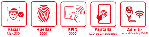 Biometrico Hikvision DS-K1T321MFWX Acceso Facial + Huella Wifi