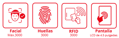 Biometrico Hikvision DS-K1T344MBFWX-E1 Acceso Facial - Wifi