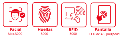 Biometrico Hikvision K1T344MFX-E1 Control de Acceso Facial + Huella