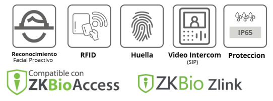 Biométrico Zkteco SENSEFACE 4A Control Acceso Facial + Wifi