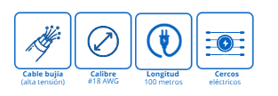 Bobina Cable Bujia Para Cerco 100 METROS