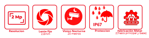 Cámara Domo Hikvision DS-2CE56D0T-IRMF 