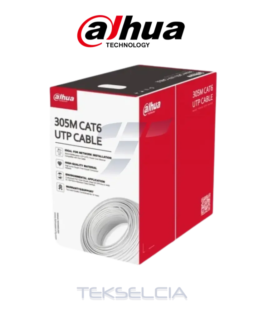 Cable UTP Dahua Interior Cat 6 100% Cobre - Blanco