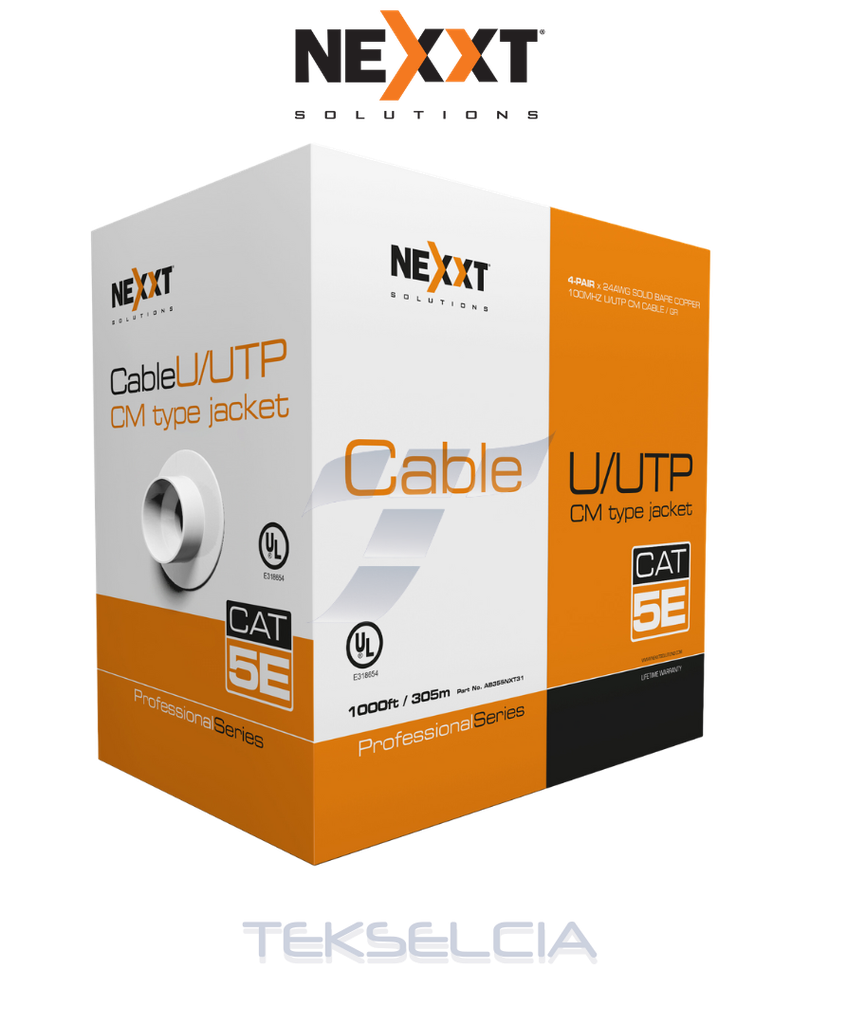 Cable UTP Cat 5e 305m Interior