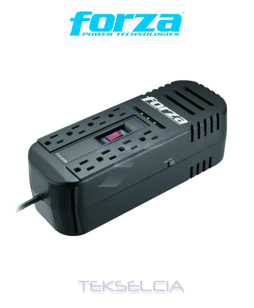 [FVR-2201] Regulador Forza FVR-2201 2200VA/1100W Automático de Voltaje , 8 slds