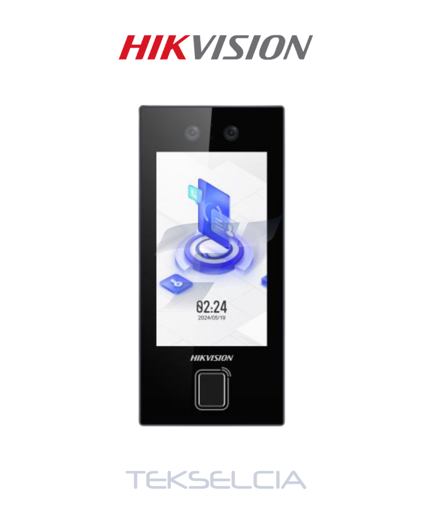 [DS-K1T344MFX-E1] Biometrico Hikvision K1T344MFX-E1 Control de Acceso Facial + Huella