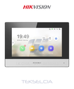 Pantalla Touch Hikvision DS-KH6350-WTE1 Para Video Porteros de Edificios TCP/IP 2 CH Alarma