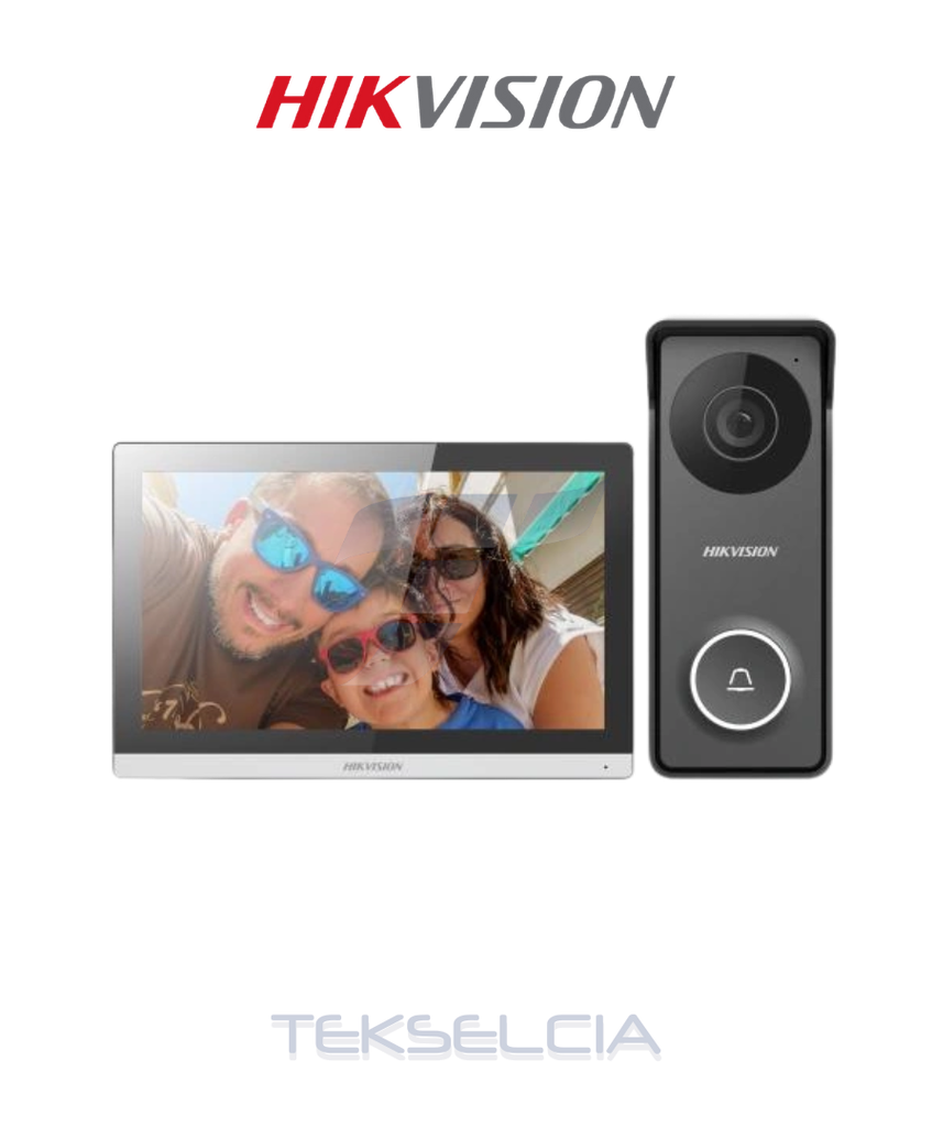 [DS-KIS313-P] Kit de Video Portero Hikvision DS-KIS313-P Hibrido TurboHD con Pantalla LCD touch de 7" Wi-Fi