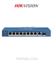 Switch PoE 8Ch Hikvision DS-3E0510P-E/M Gigabit de entrada No Administrable.