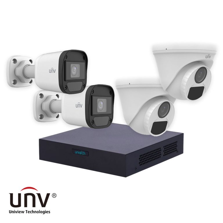 [UNV-K4CAM5MP] Kit UNV 4 Color Hunter 5MP + Audio 