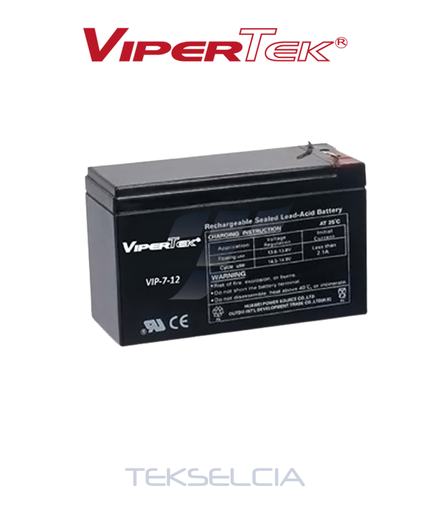 [VIP-712] Bateria Vipertek VIP-712 12V - 7AMP 20Hr
