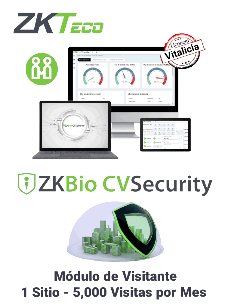 LICENCIA ZKTECO ZKBIOCV-VIS-P1-5K VISITANTES 5K