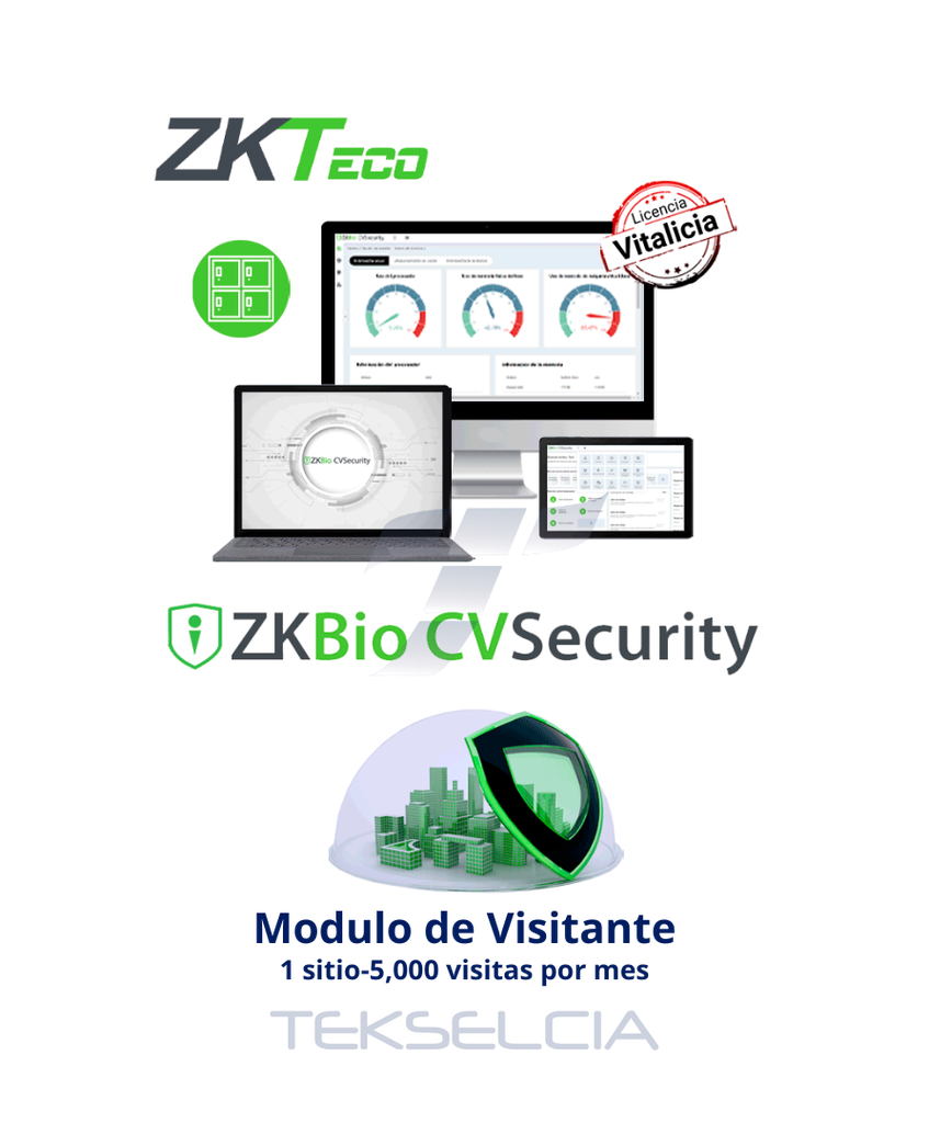 [ZKBIOCV-VIS-P1-5K] Licencia Zkteco ZKBIOCV-VIS-P1-5K Visitantes 5K