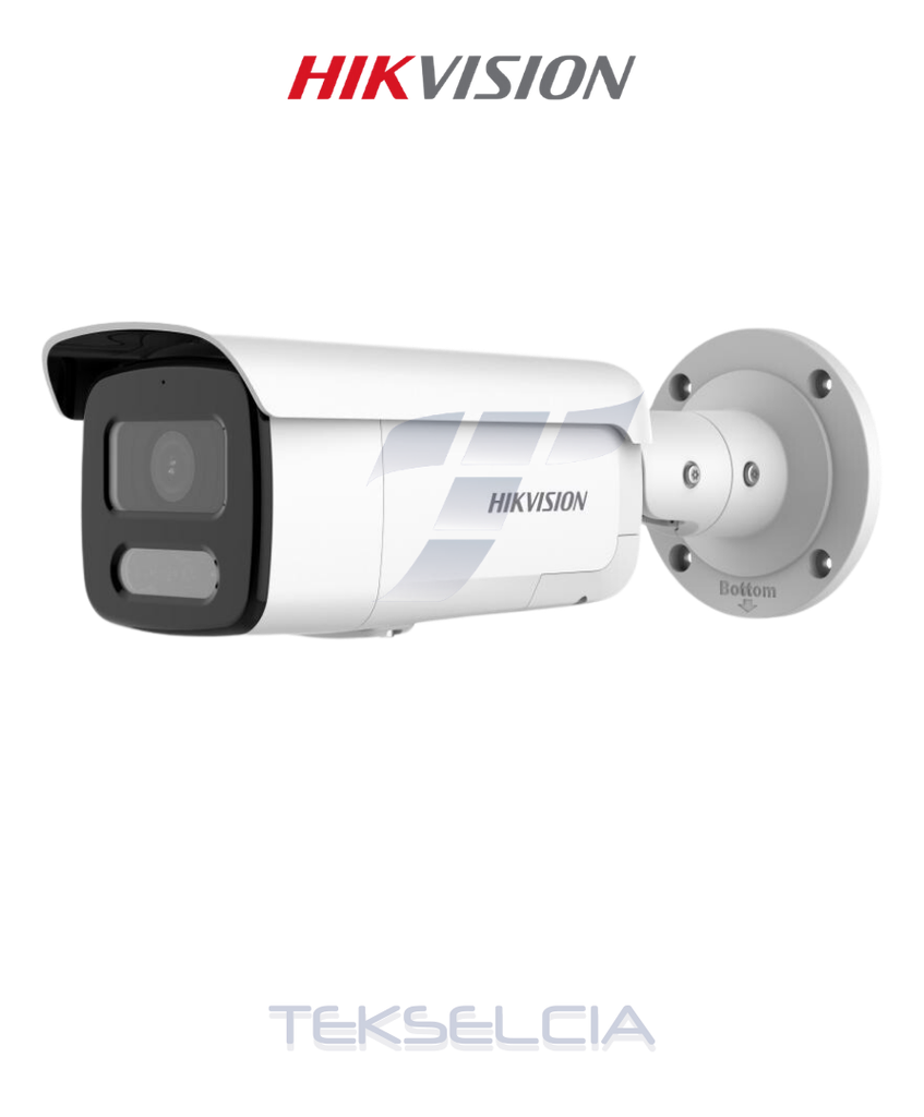 [DS-2CD2T47G2-LSU/SL] Camara IP Tubo 4MP Alarma Activa 60M