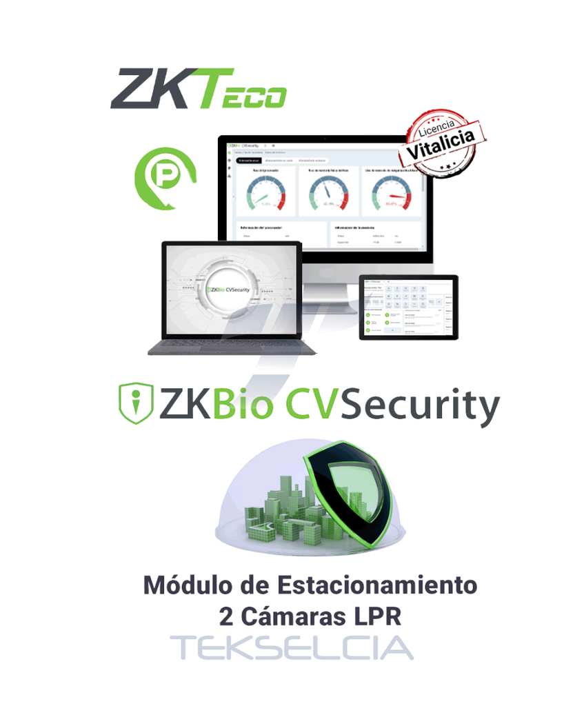 Licencia ZKTECO ZkBioCV-PARK-P2 Modulo de Estacionamiento