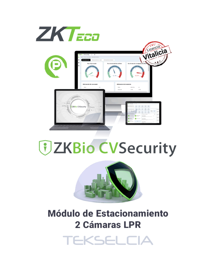 Licencia ZKTECO ZkBioCV-PARK-AC-P2 Modulo de Estacionamiento