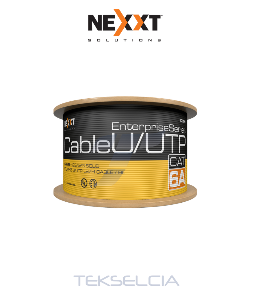 [PCGUCC6ALZGR] Enterprise Nexxt Interior Cat6A U/UTP Cable 4P 23AWG LSZH 305m BL