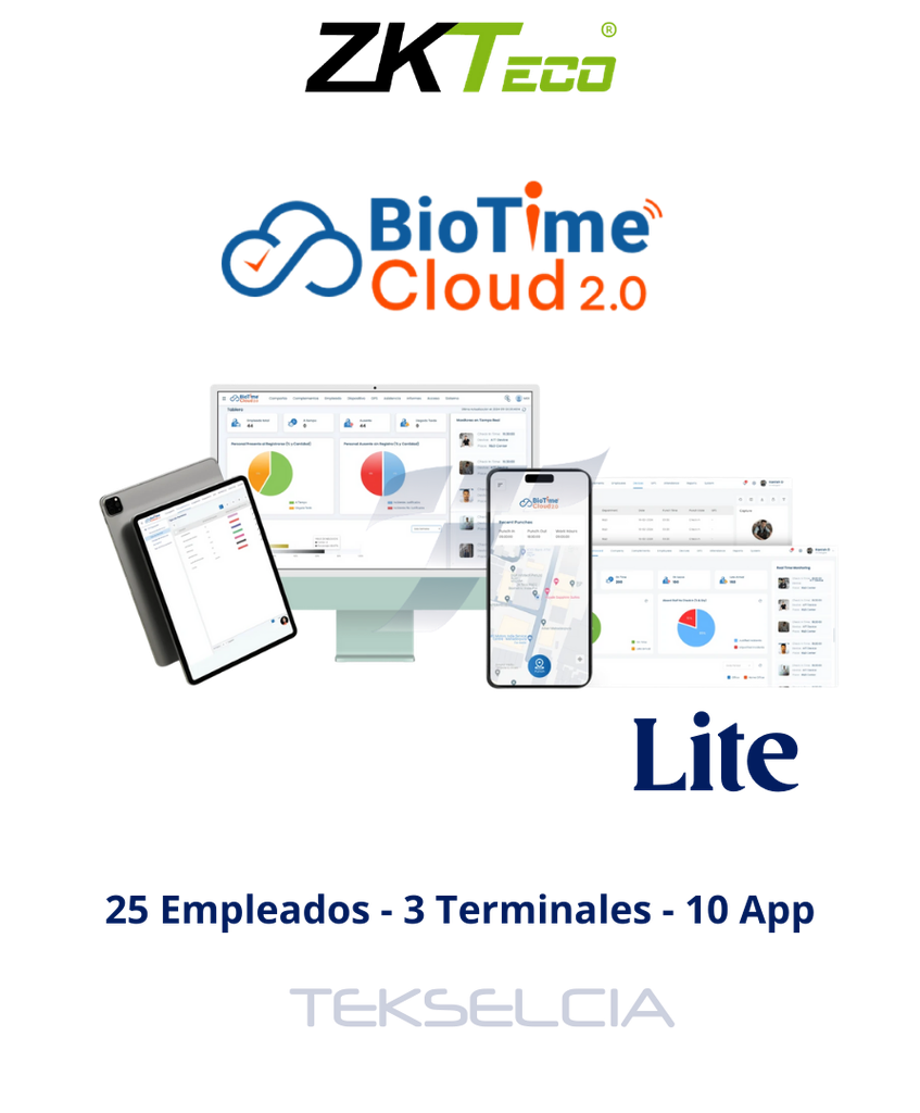 Biotime Cloud Zkteco ZK-SZKBT-CL-LT - Anual - Lite
