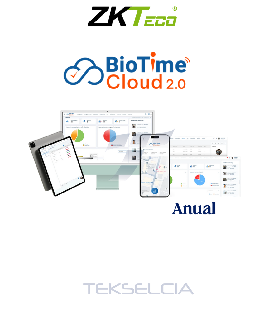 [ZK-SZKBT-CL-ENT] Biotime Cloud Zkteco ZK-SZKBT-CL-ENT- Anual - Enterprise