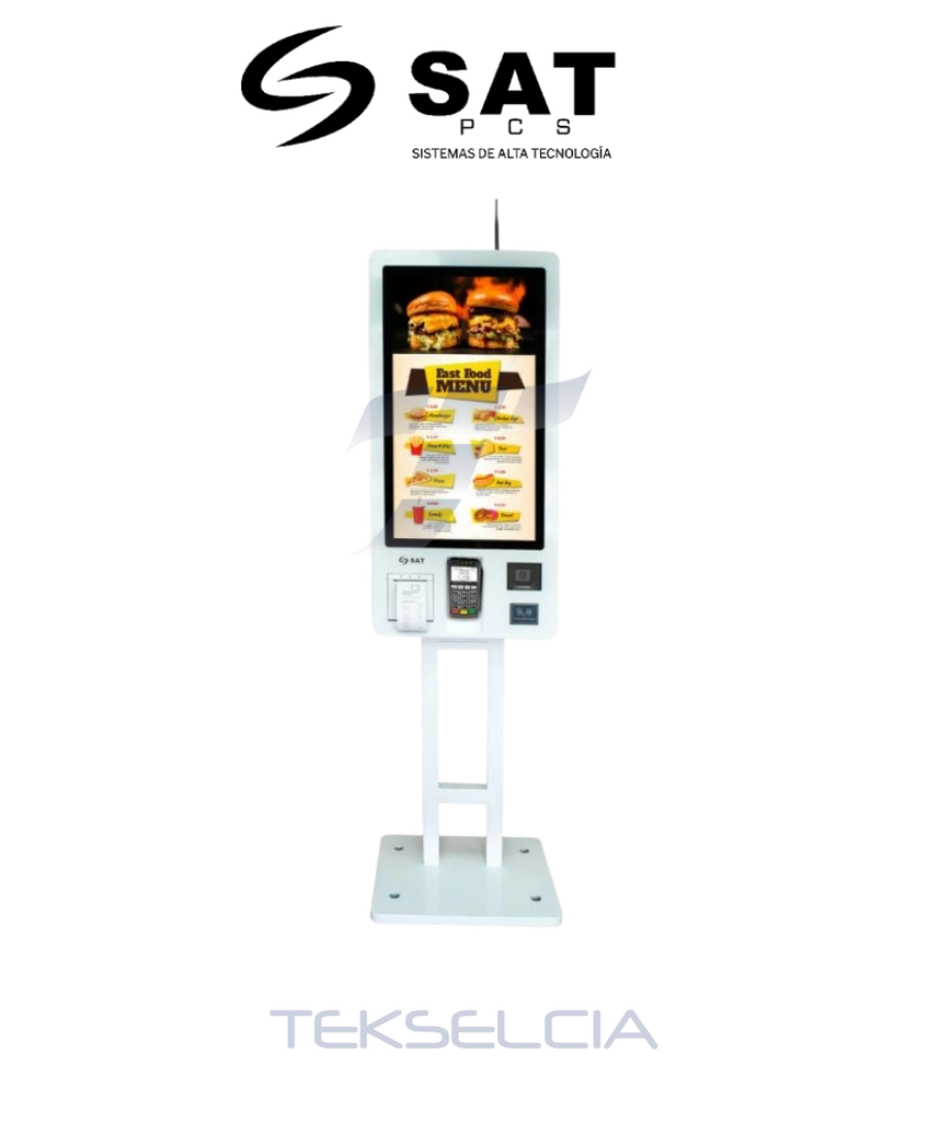 [SAT5110] Kiosco Interactivo SAT SAT5110 Touch 32" Impresora/Lector 2D/WebCam/Android 11