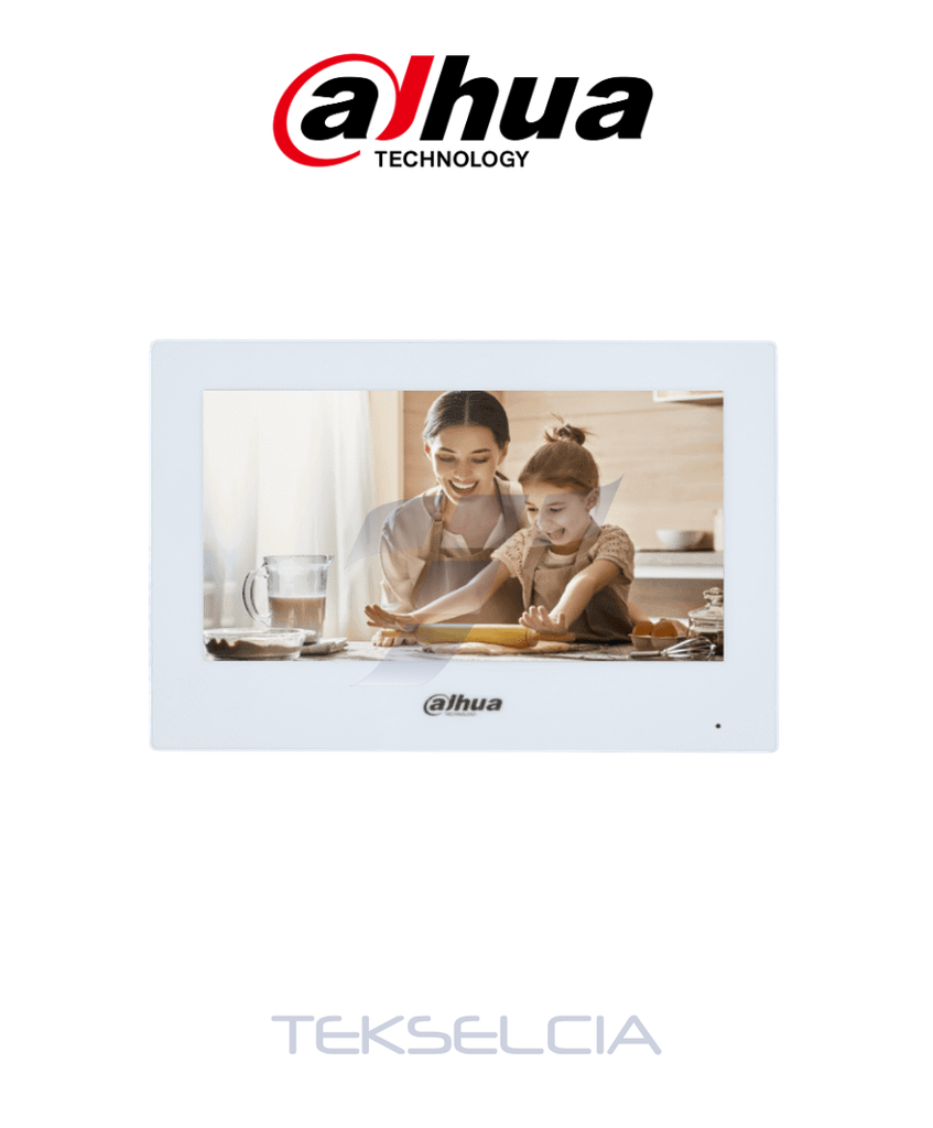 [DHI-VTH2624GW-WP] Monitor Portero 7" IP Dahua DHI-VTH2624GW-WP Hibrido Interior