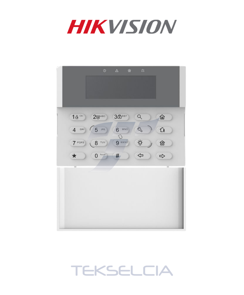 [DS-PK1-LRT-HWB] Teclado LCD Hikvision DS-PK1-LRT-HWB Para Panel de Alarma