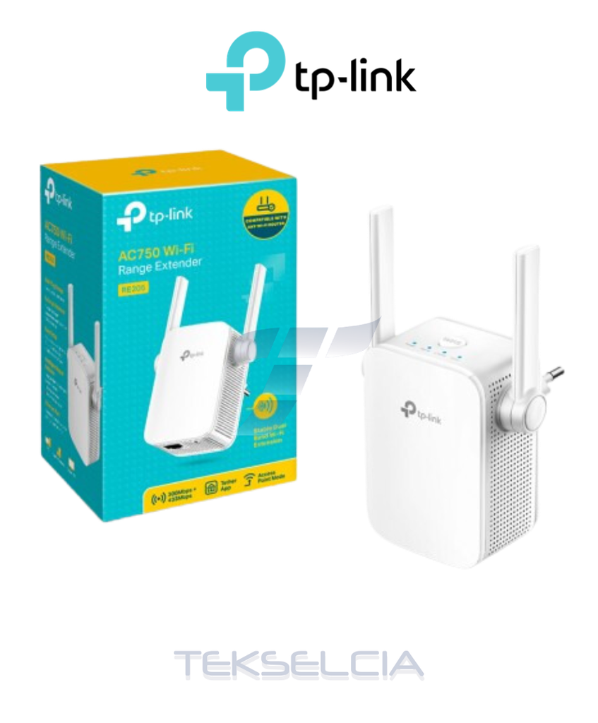 [TP-RE205] Extensor Wi-Fi Tplink AC 750Mbps 2 Ant.