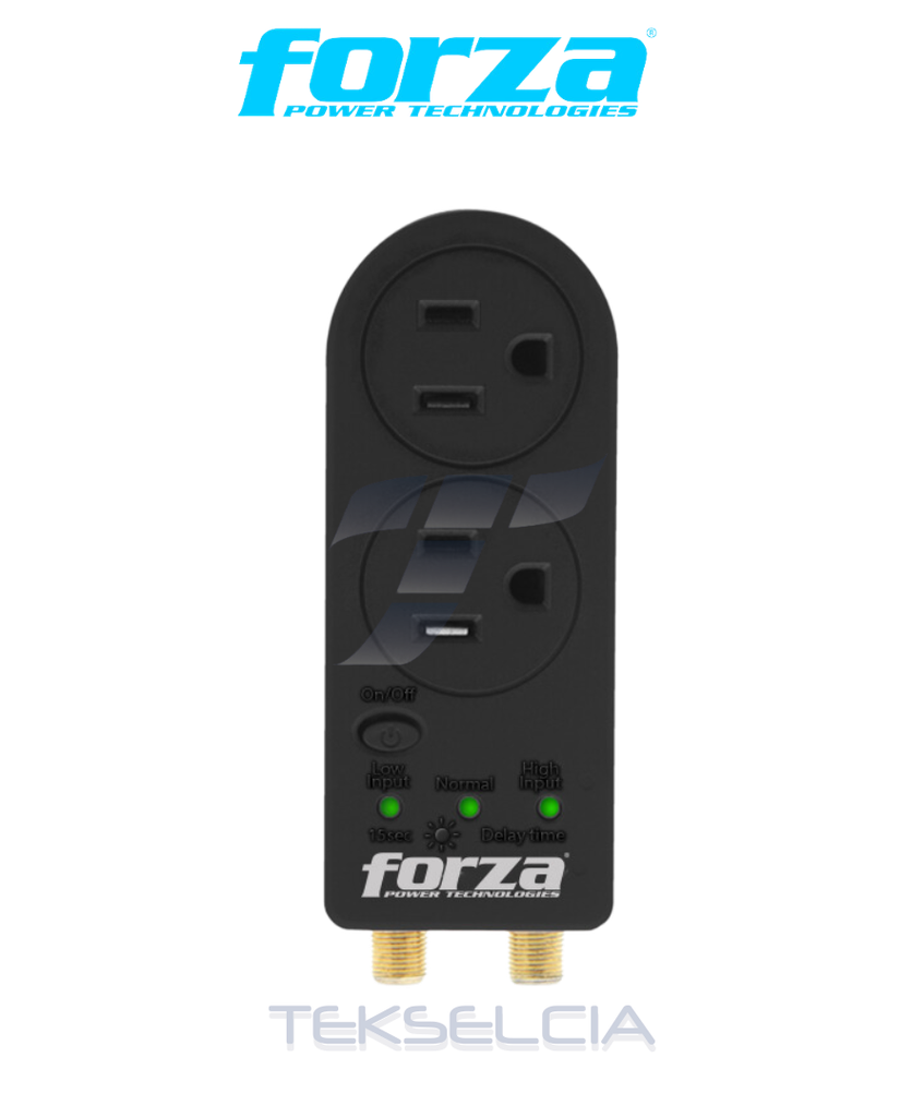 [FZ-FVP-0200C] Protector de Voltaje Forza FVP-0200C 2 Tomas