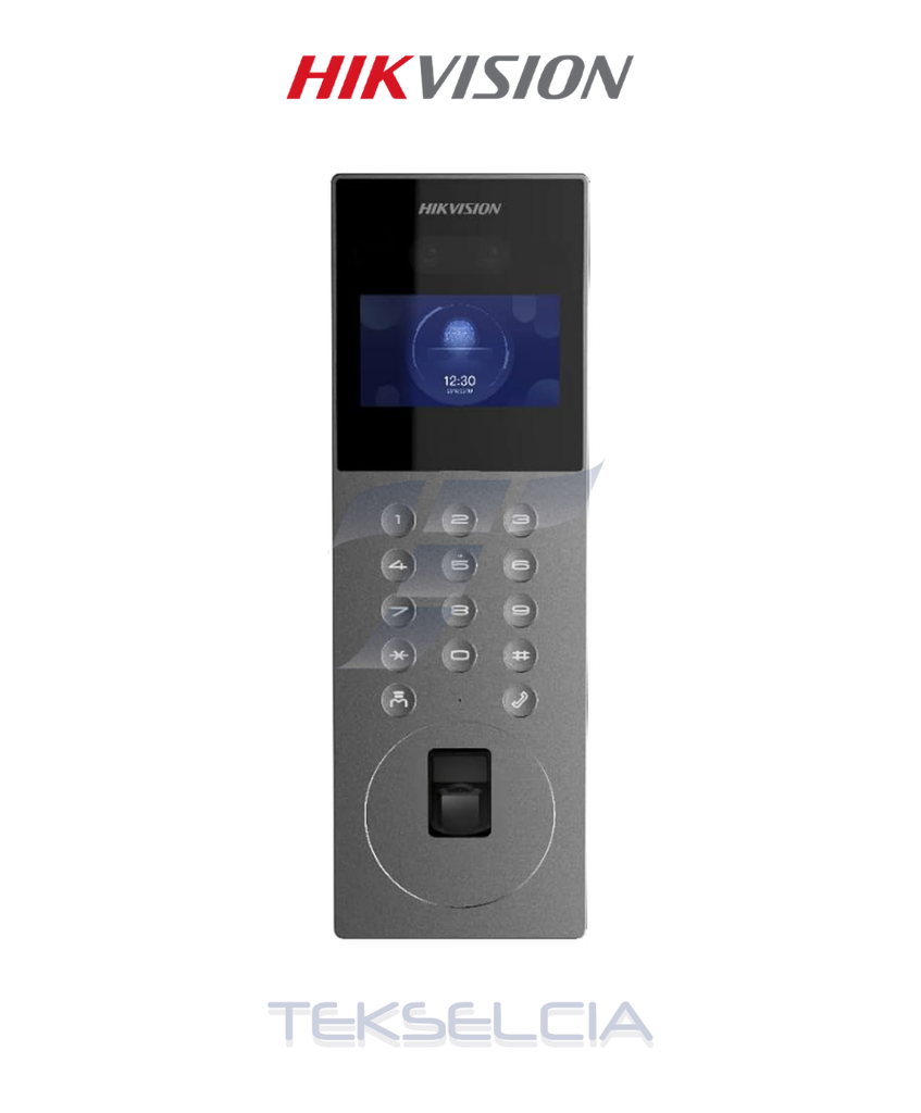 [DS-KD9203-FE6] Cámara de Video Portero Hikvision DS-KD9203-FE6 2MP Metálico + Botonera Y Huella