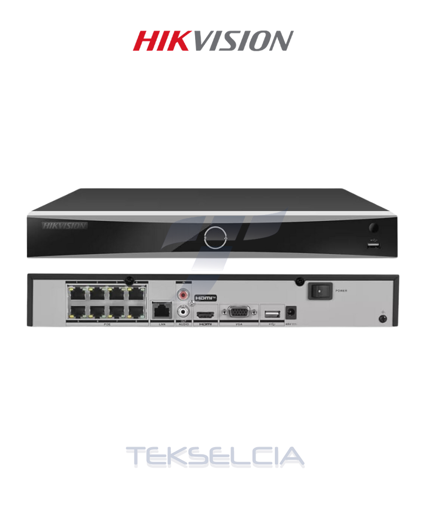 Grabador Hikvision DS-7608NXI-K1 NVR 8Ch 80Mbps 1Hdd Acusense
