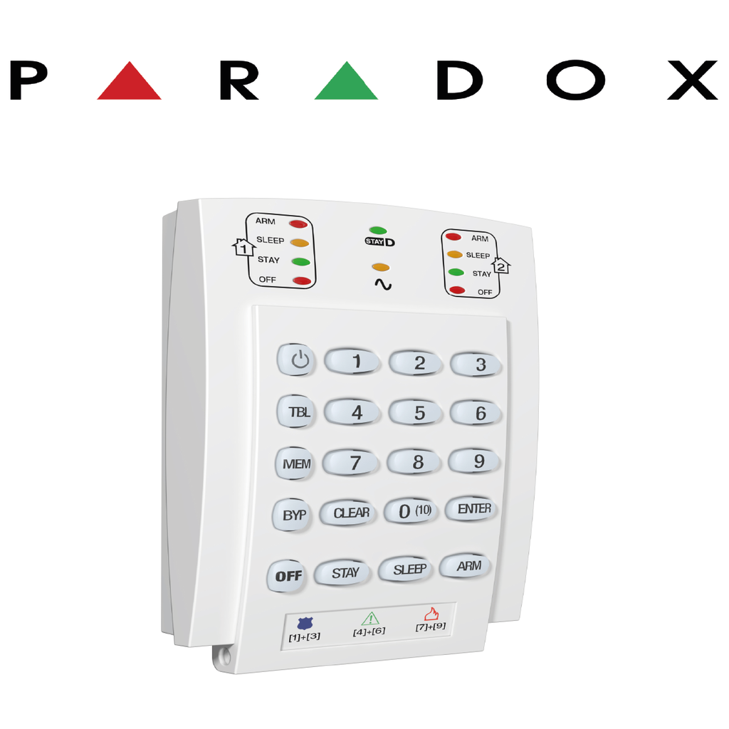 Teclado LED Cableado De 10 Zonas Vertica