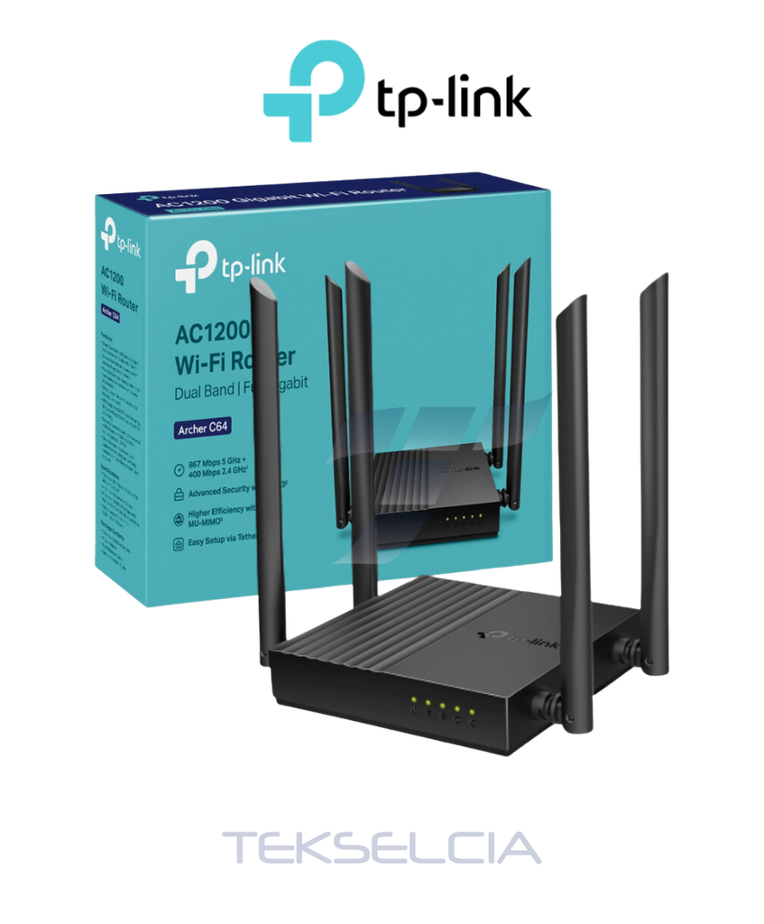 Router Doble Banda Tp-link TP-ARCHER-C64  2.4/5GHZ 4 Ant