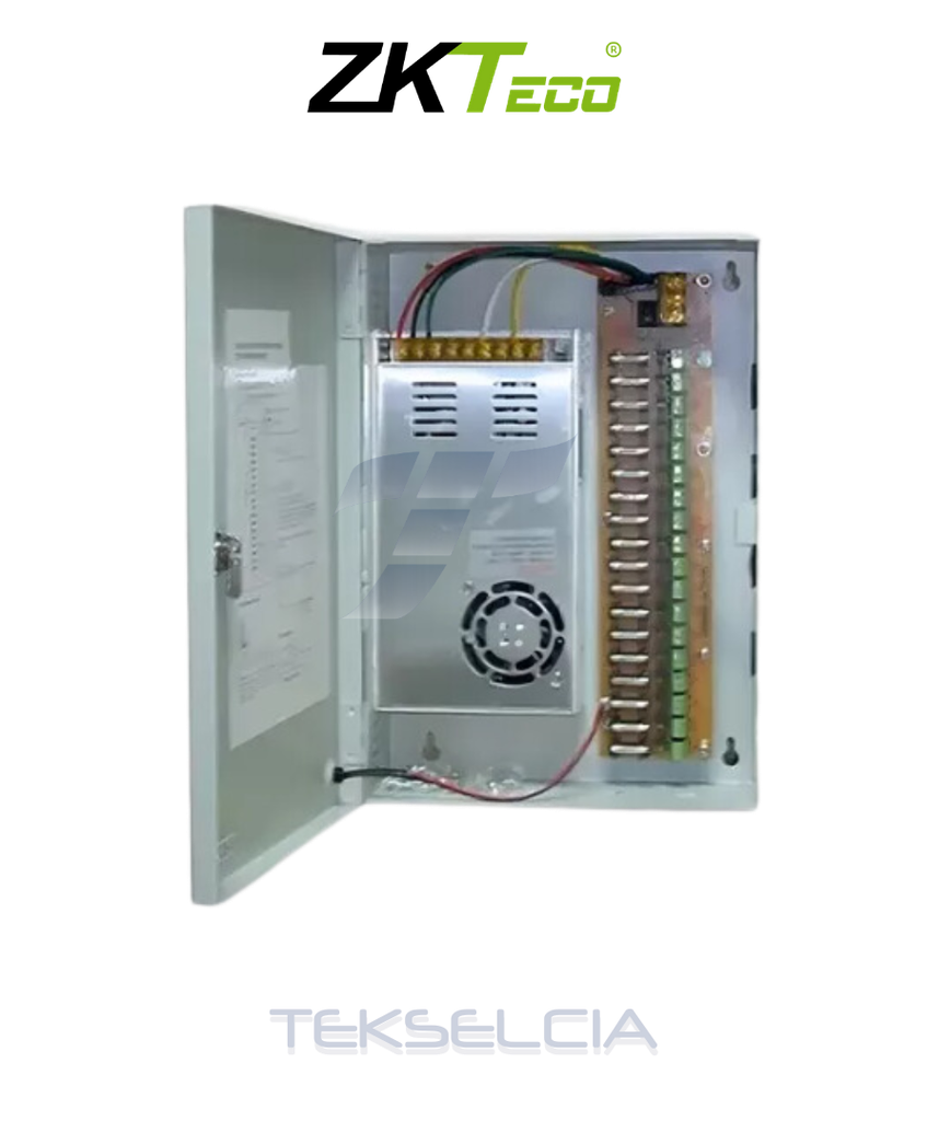 [ZK-20A-18CH] Fuente Centralizada Zkteco ZK-20A-18CH 110Vac/12Vdc 20A