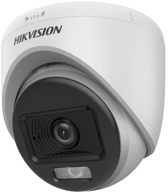 [DS-2CE70DF0T-LPFS] Camara Domo 2Mp Plastico Colorvu+Dual Ligth+Audio 20M