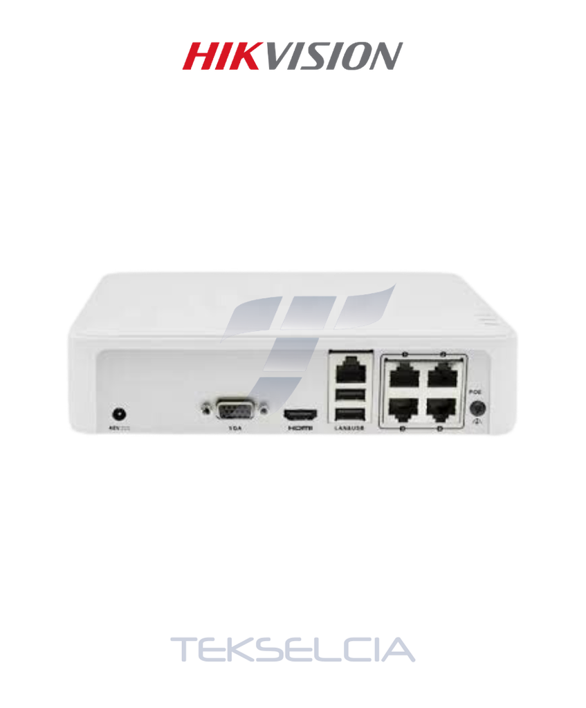 [DS-7104NI-Q1/4P] Grabador Hikvision DS-7104NI-Q1/4P Nvr 4ch/4Poe