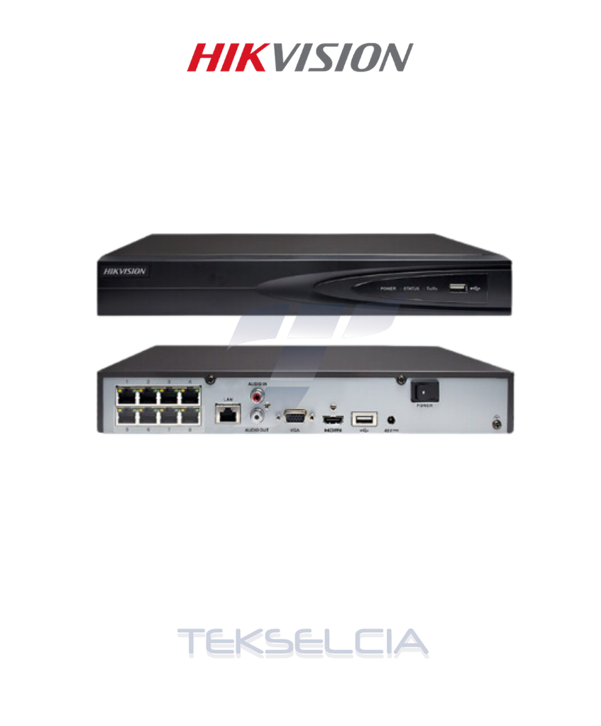 [DS-7608NI-Q1/8P] Grabador Hikvision DS-7608NI-Q1/8P Nvr 8ch/8Poe