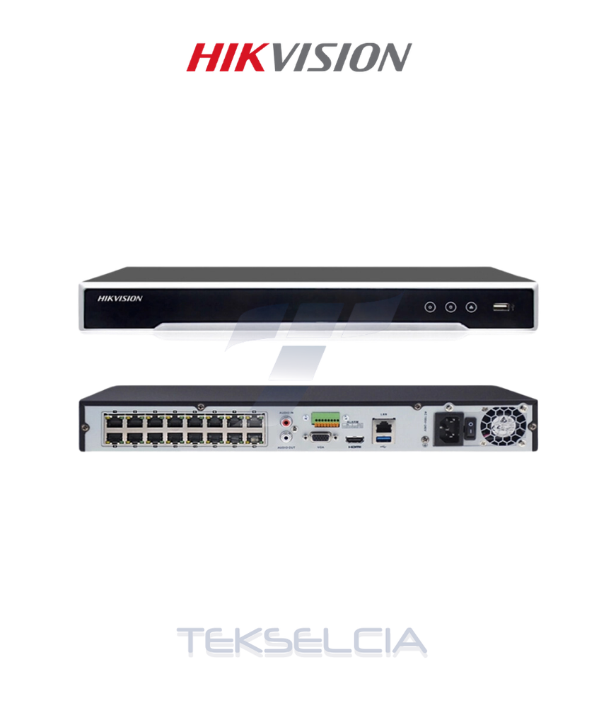 [DS-7616NI-K2/16P] Grabador NVR 16Ch/16PoE 4K