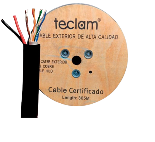 Cable UTP Cat 5e 100% Cobre + 1 Par Gemelo No. 18
