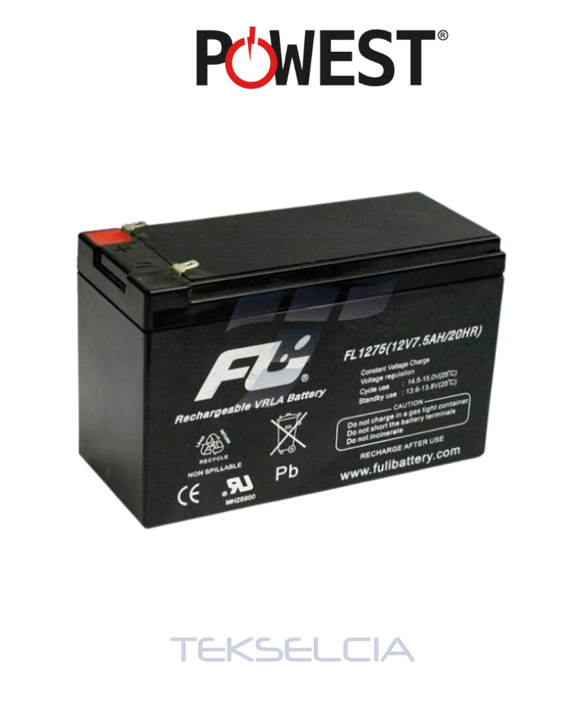 [CEBAT-7203] Bateria Recargable Powest CEBAT-7203 12Vdc-7.5Ah