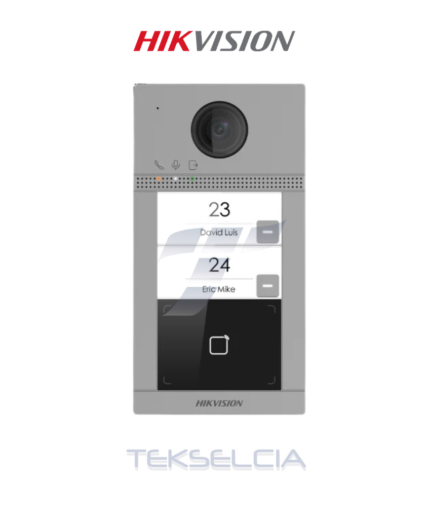 [DS-KV8213-WME1] Placa de videoportero IP 2 apartamentos Hikvision DS-KV8213-WME1 2Mp