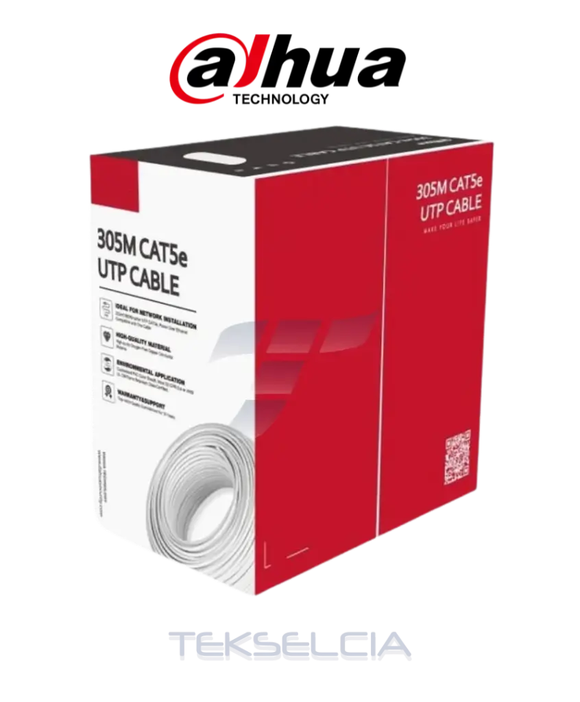 Cable UTP Cat 5e 100% Cobre Blanco 305M Compatible Con PoE 