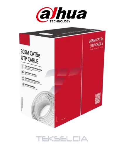 [DH-PFM920I-5EUN] Cable UTP Cat 5e 100% Cobre Blanco 305M Compatible Con PoE 