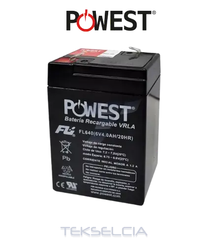 Bateria Recargable Powest FL640GS 6v 4amp