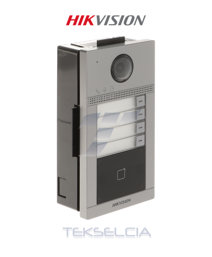 [DS-KV8413-WME1] Frente calle Video Portero 4 Serv. 2Mp