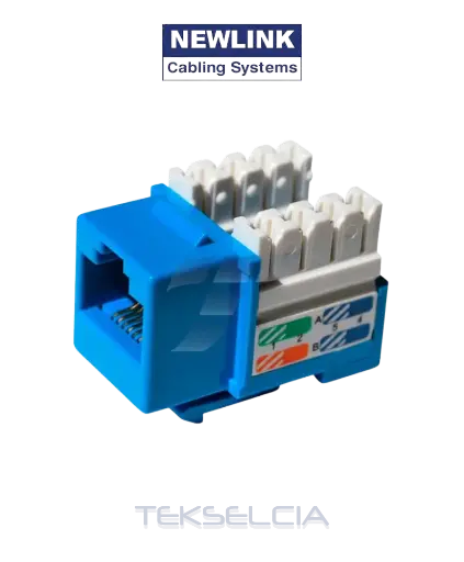 [NL-JACKCAT6A] Keystone Jack Cat6 Azul Newlink 