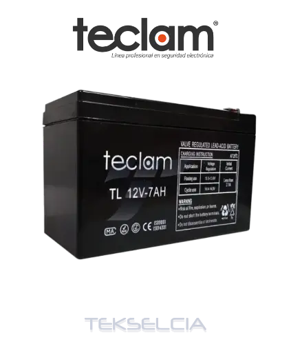[TECHBAT-7A] Bateria Recargable Teclam TECHBAT-7A 12Vdc-7Ah