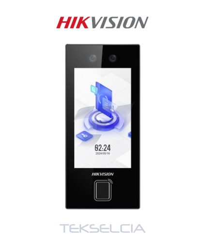 [DS-K1T344MFX-E1] Biometrico Hikvision K1T344MFX-E1 Control de Acceso Facial + Huella