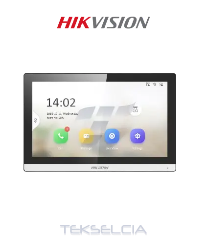 [DS-KH6350-WTE1] Pantalla Touch Para Video Porteros de Edificios TCP/IP 2 CH Alarma