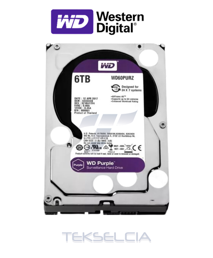 [HDD-6TB-DVRWD] Disco Duro 6TB Especial CCTV Purple