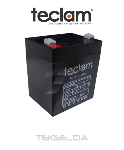 [TECHBAT-4.5A] Bateria Recargable Teclam TECHBAT-4.5A 12Vdc-5Ah